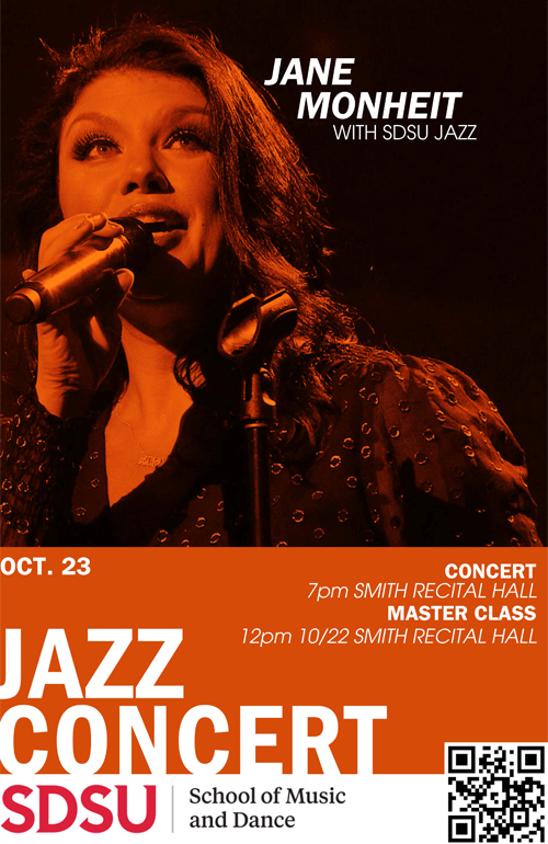 Critically Acclaimed Jazz Vocalist Jane Monheit with SDSU JAZZ