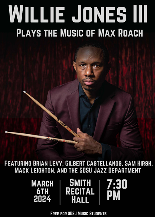 Grammy Award Winning Drummer Willie Jones III (Plays the Music of Max Roach)