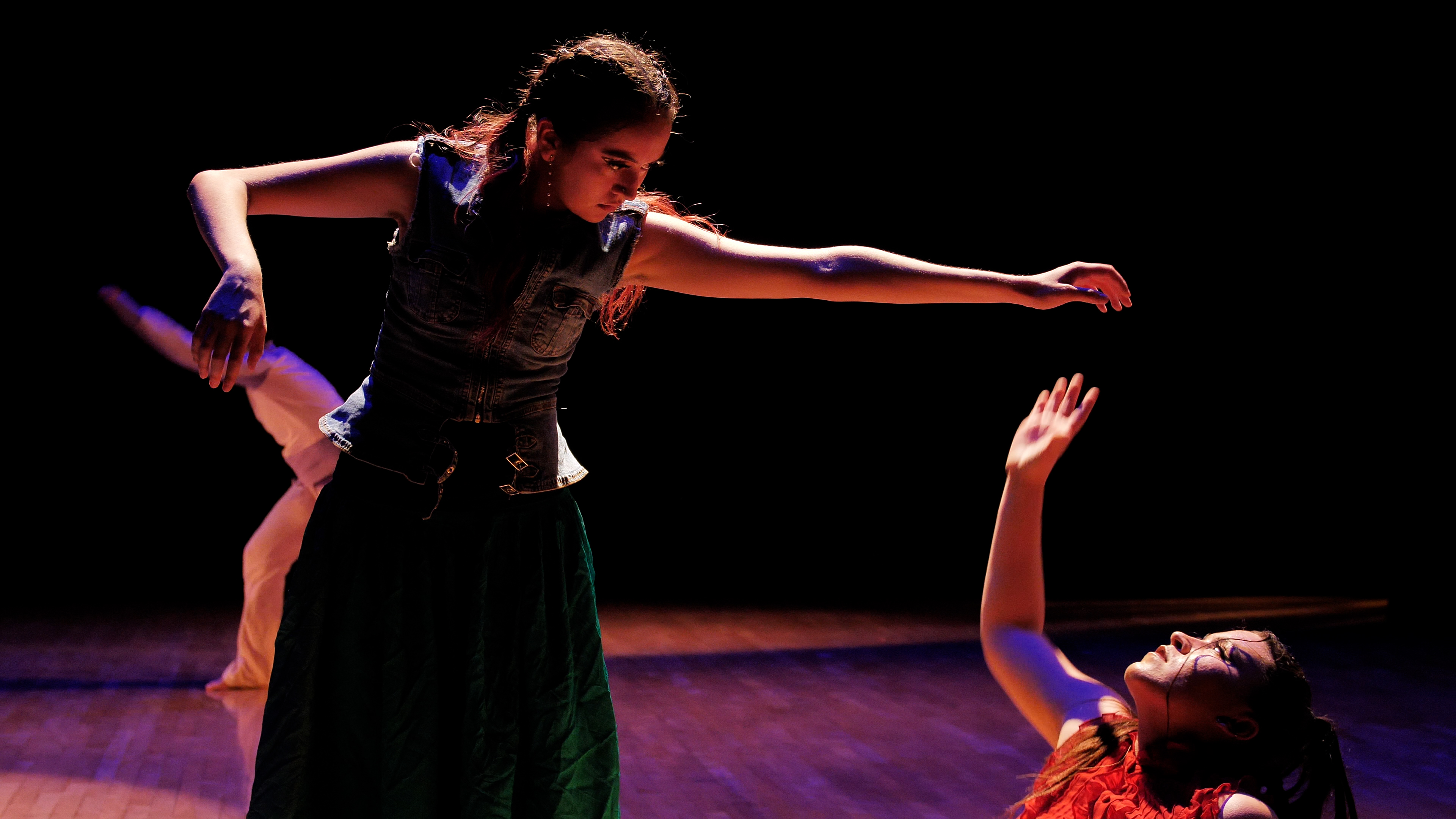 students dancing on the stage